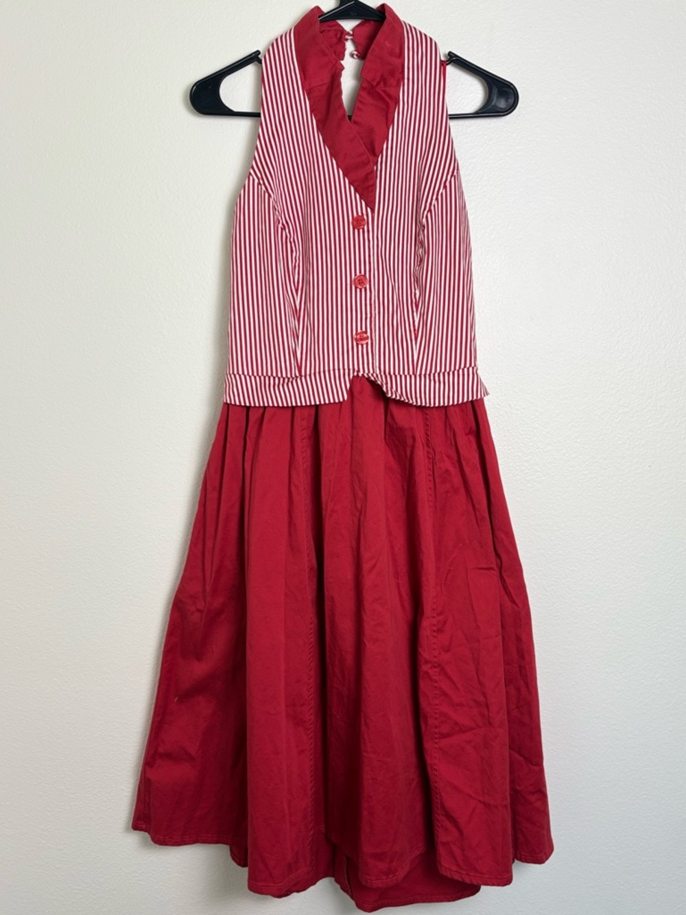 Disney Parks Collection Dapper Dan Red Halter-Style Dress Size Large